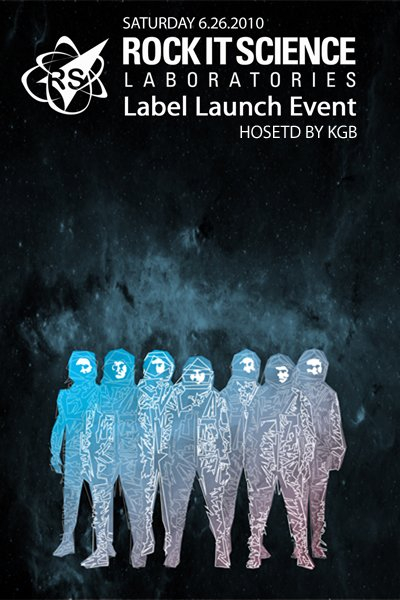 Rock It Science Laboratories label launch flyer, Sullivan Room, June 26, 2010