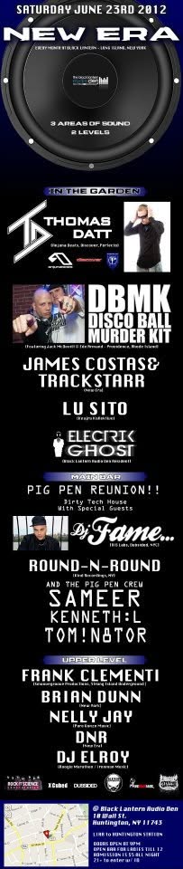 Event poster: New Era · Black Lantern, Huntington, New York · 23 June 2012