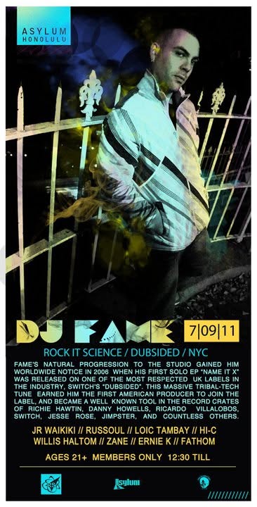 Event poster: Asylum Honolulu, Honolulu · 7 September 2011